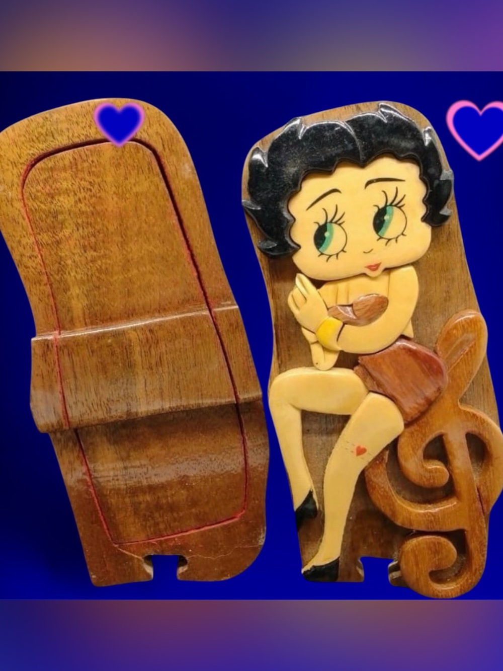 Betty Boop Wooden Puzzle Box Collection 1990 Artisan Crafted